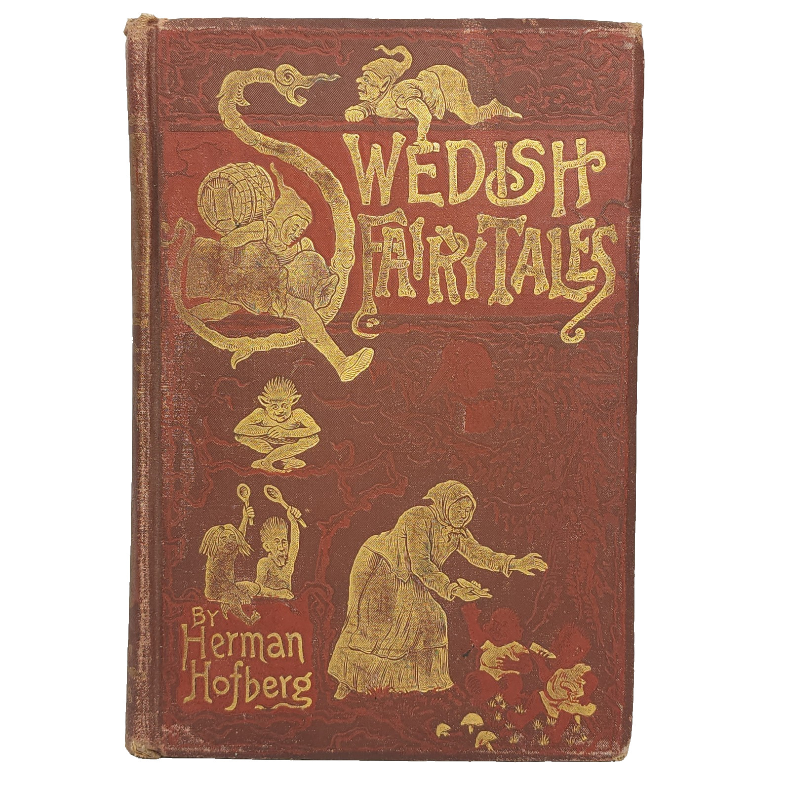 Antique 1890 Swedish Fairy Tales Book Herman Hofberg Hardback AS-IS READ ALL