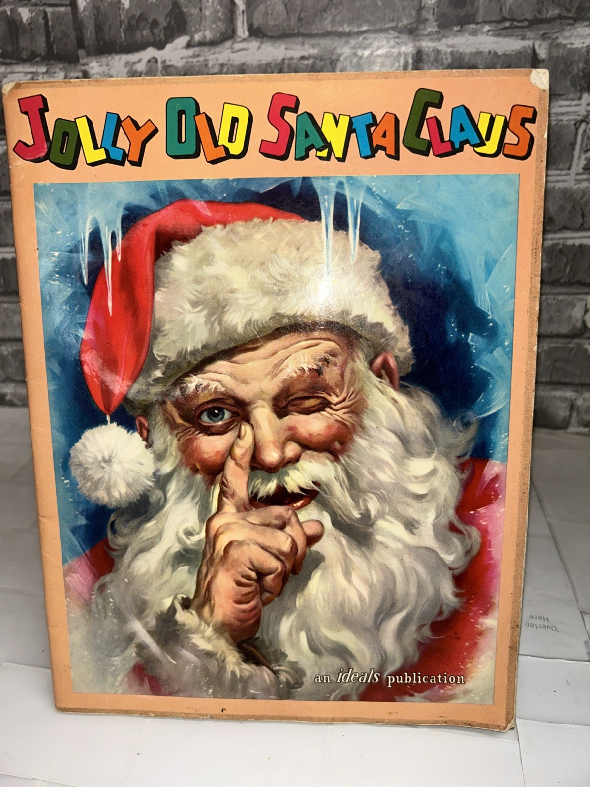 Jolly Old Santa Clause Paperback Book 1958 Illustrated George Hinke Ideals