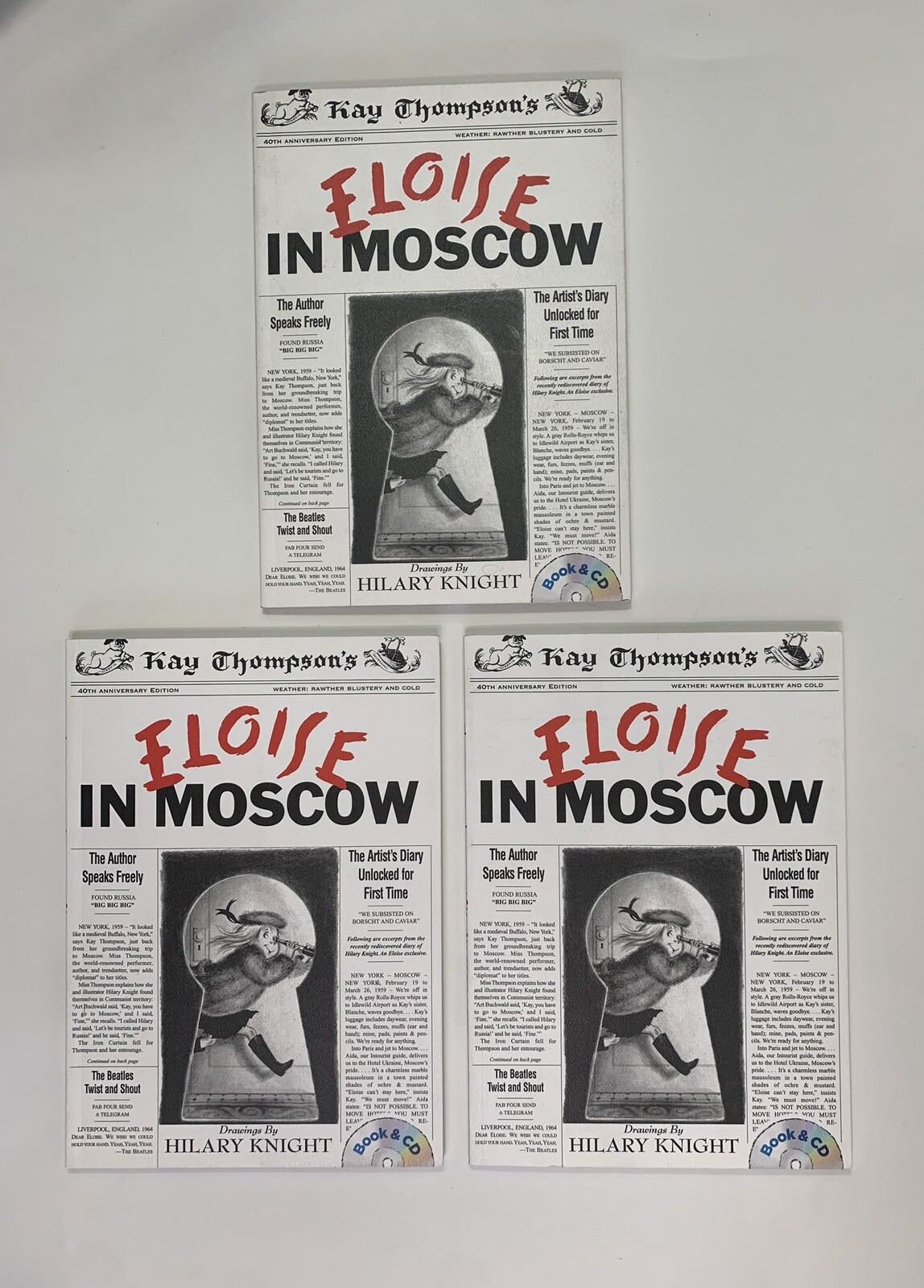 (3) Eloise in Moscow Reprint + CD EXTRAS (3 Copies) Bernadette Peters