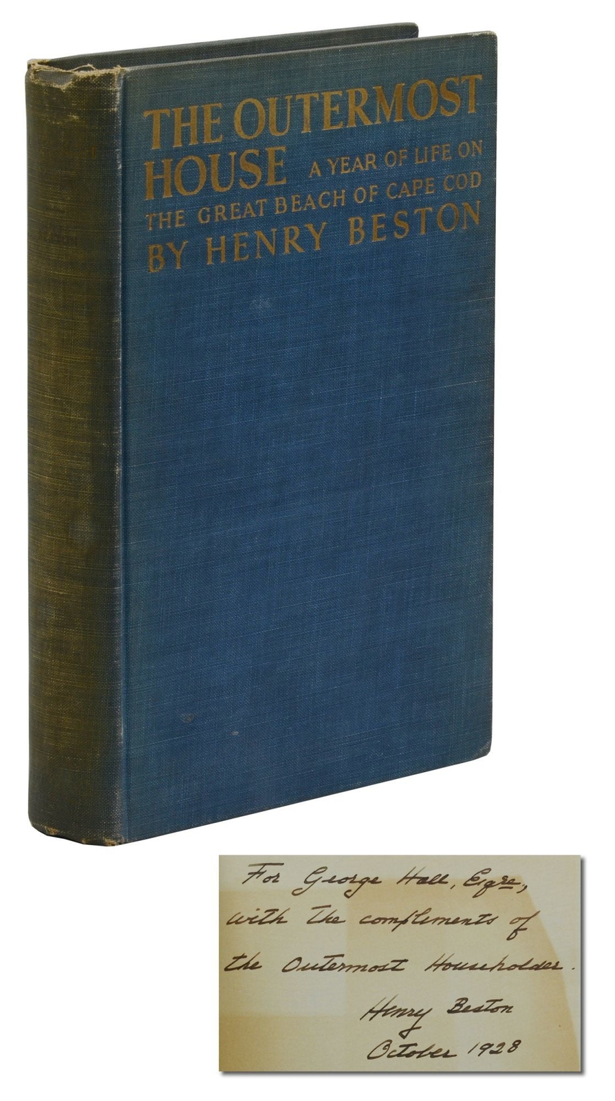 The Outermost House ~ SIGNED by HENRY BESTON ~ First Edition ~ 1st Printing 1928