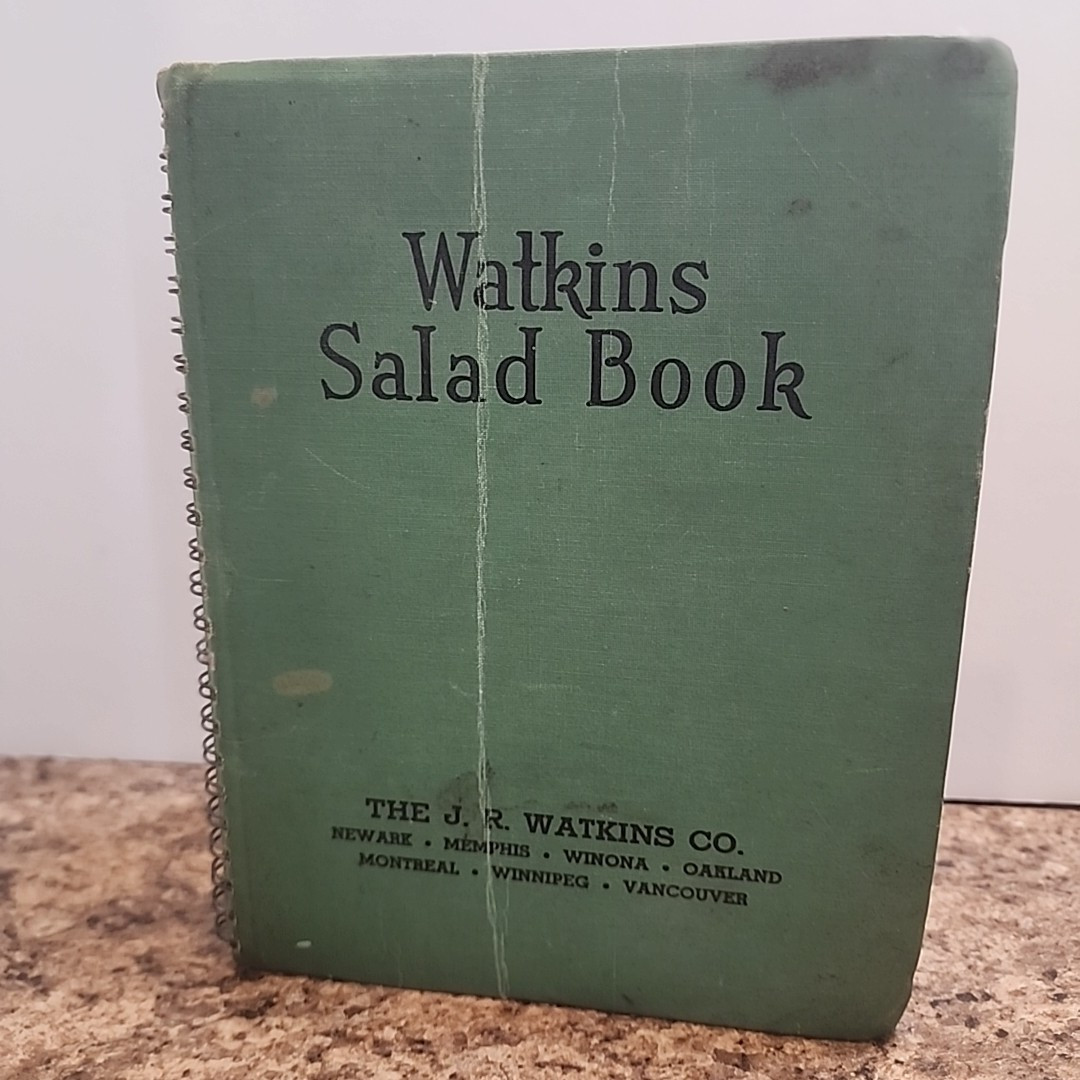 Vintage 1946 Watkins Salad Book by Elaine Allen The J.R. Watkins Co Spiral