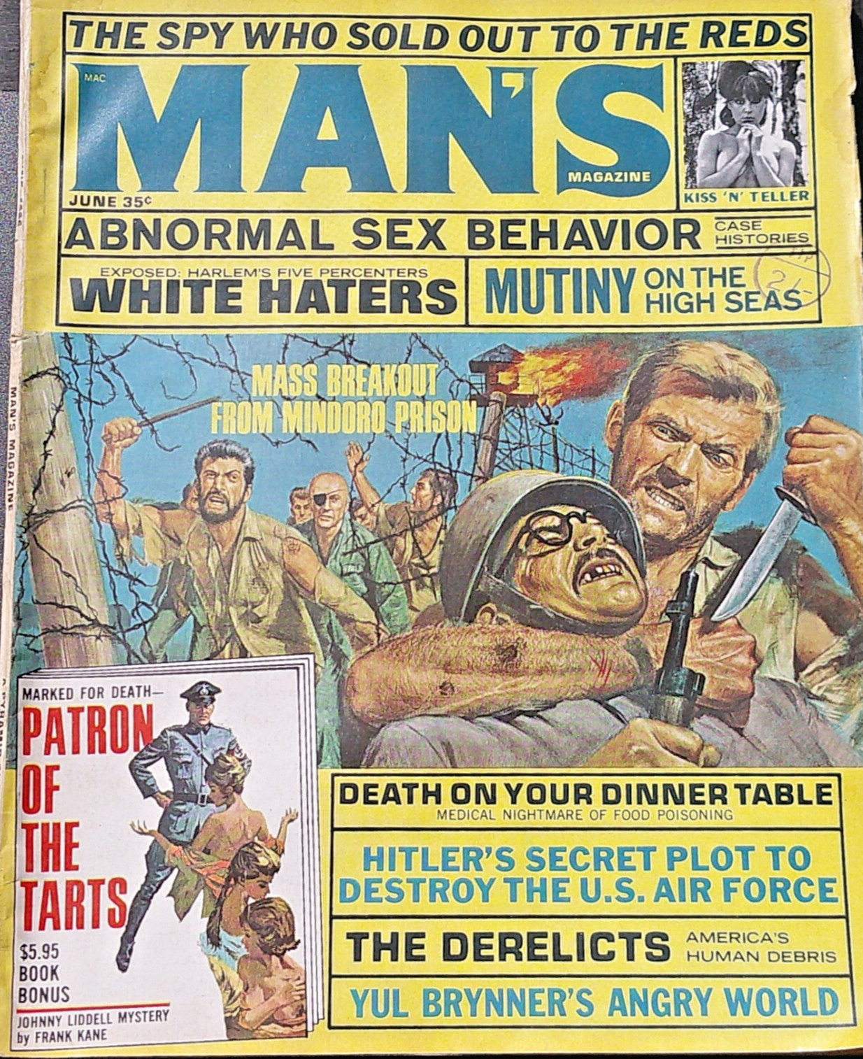 June 1966 Man’s Magazine Hitler’s Secret Plot Yul Brynner Mutiny Crime War P.O.W