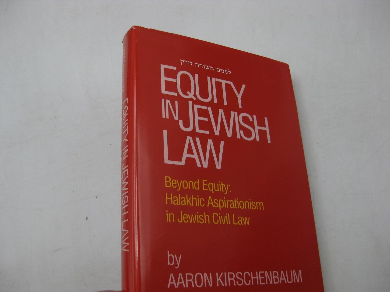 Equity in Jewish Law: Beyond Equity : Halakhic Aspirationism in Jewish Civil Law