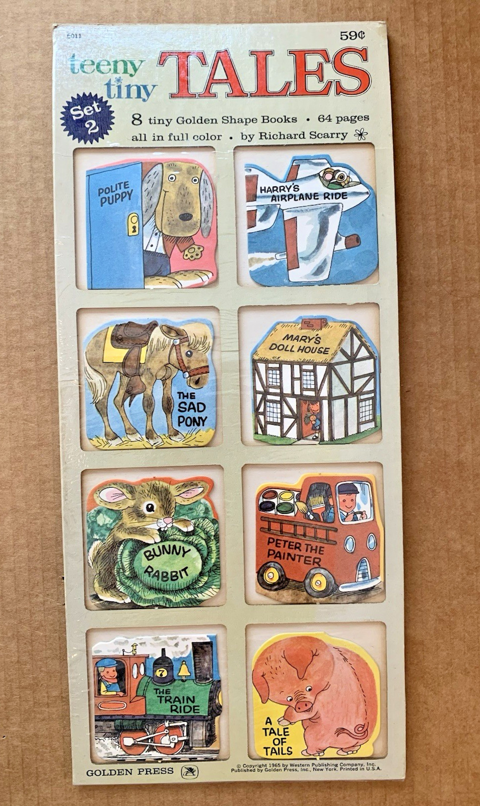 Richard Scarry Golden Press Teeny Tiny Shape Books 1965 Set 1 & 2