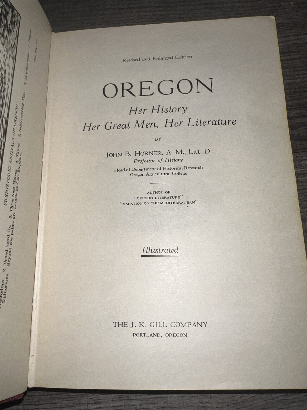 Oregon by John B. Horner (Revised & Enlarged Edition) 1921 / B7