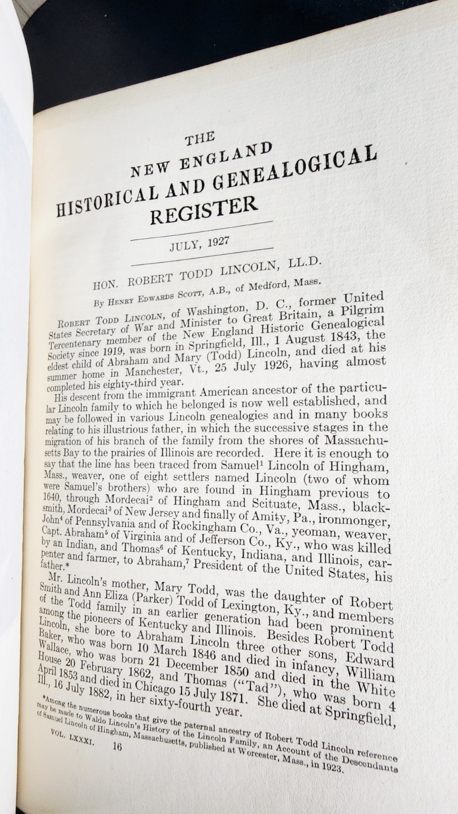1926,27,28 Rare Original New England Historical & Genealogical Register Vol80-82