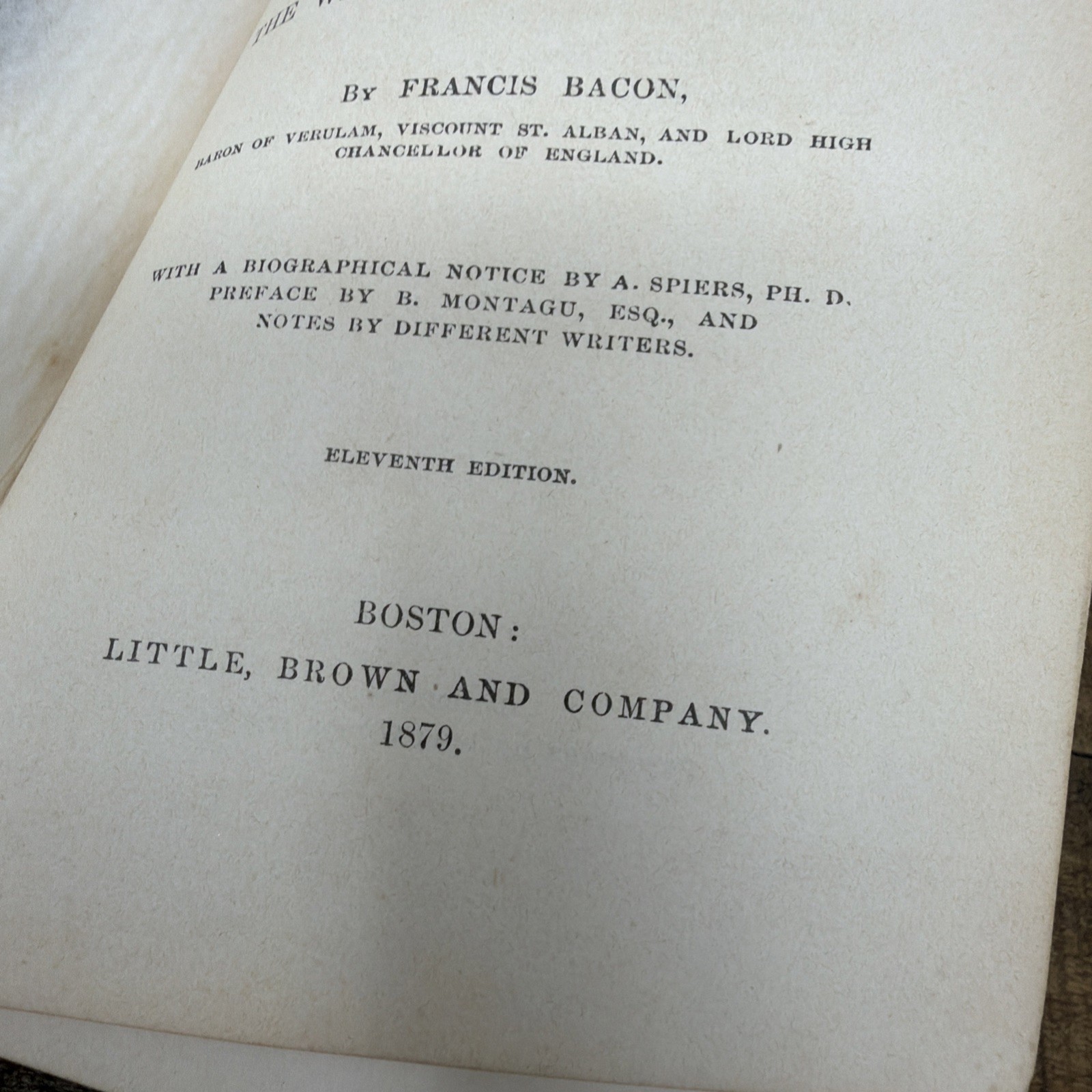 The Essays of Lord Francis Bacon Antique 1879 Hardcover