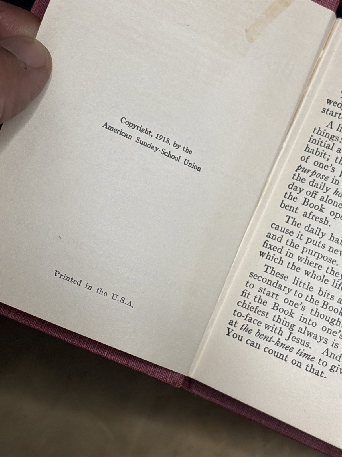 THE BENT-KNEE TIME DEVOTIONAL EVERY DAY OF YEAR S.D. GORDON 1918 PRAYER