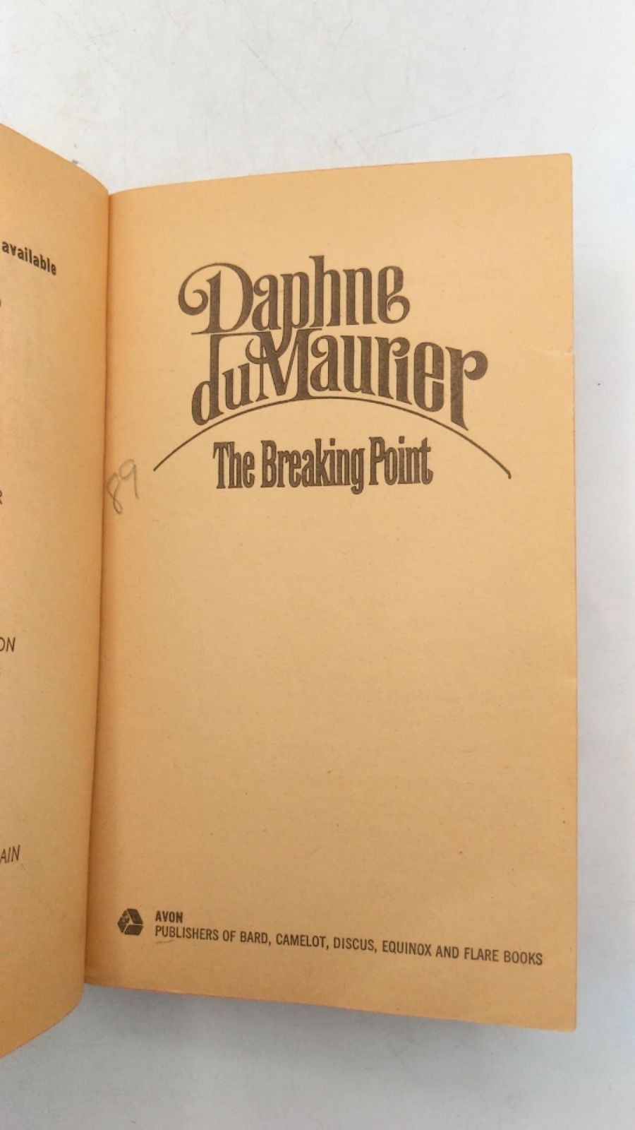 The Breaking Point Daphne du Maurier Paperback First Avon Printing, July, 197…
