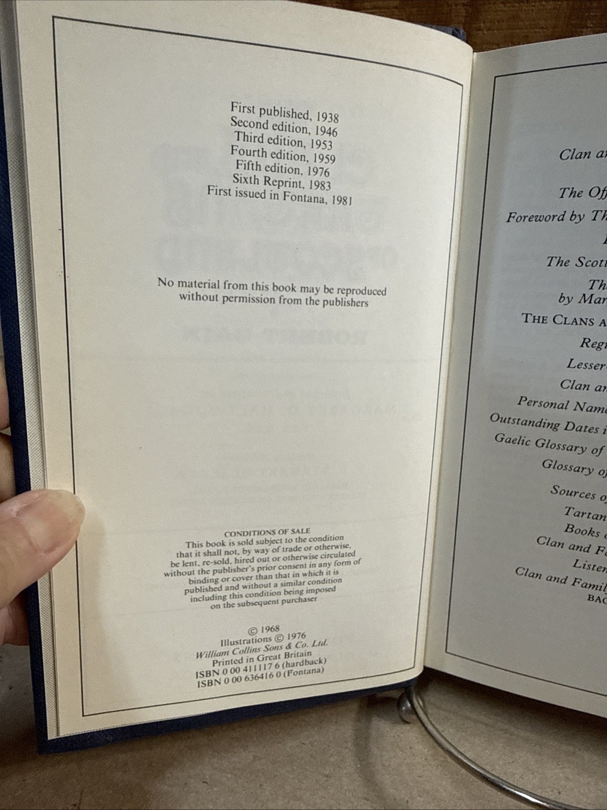The Clans And Tartans Of Scotland – HC Book by Robert Bain (1983)