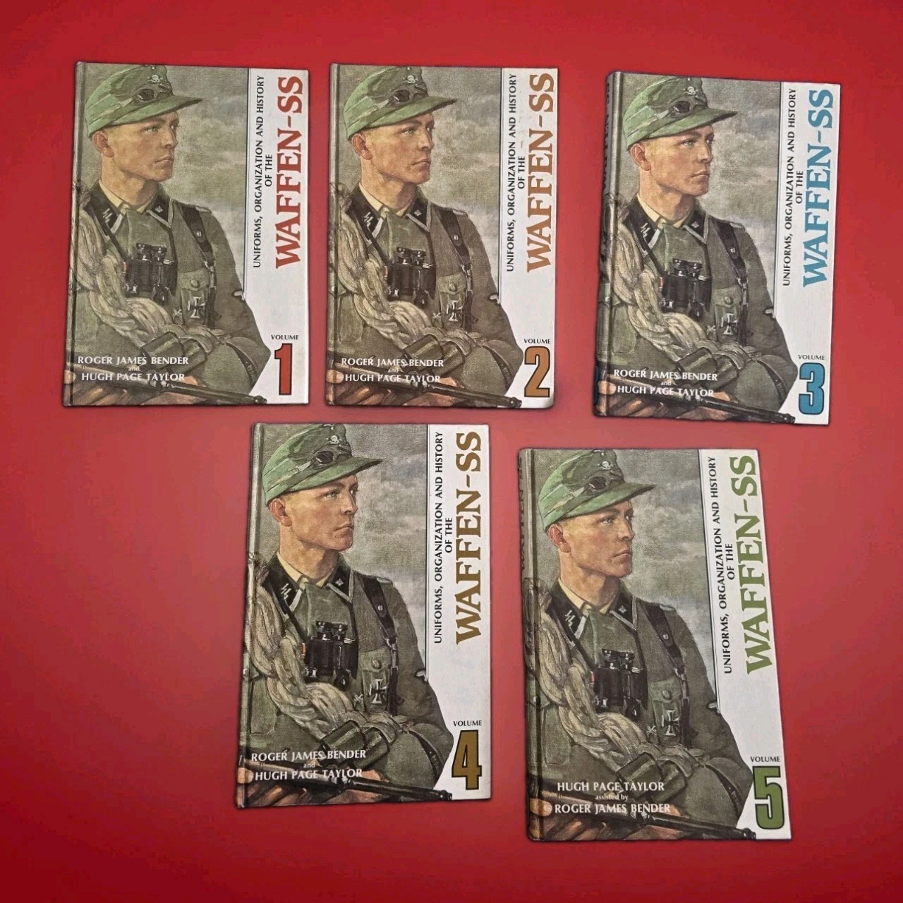 Uniforms Organization & History of the Waffen-SS Vol 1-5 SET Bender Taylor WW2