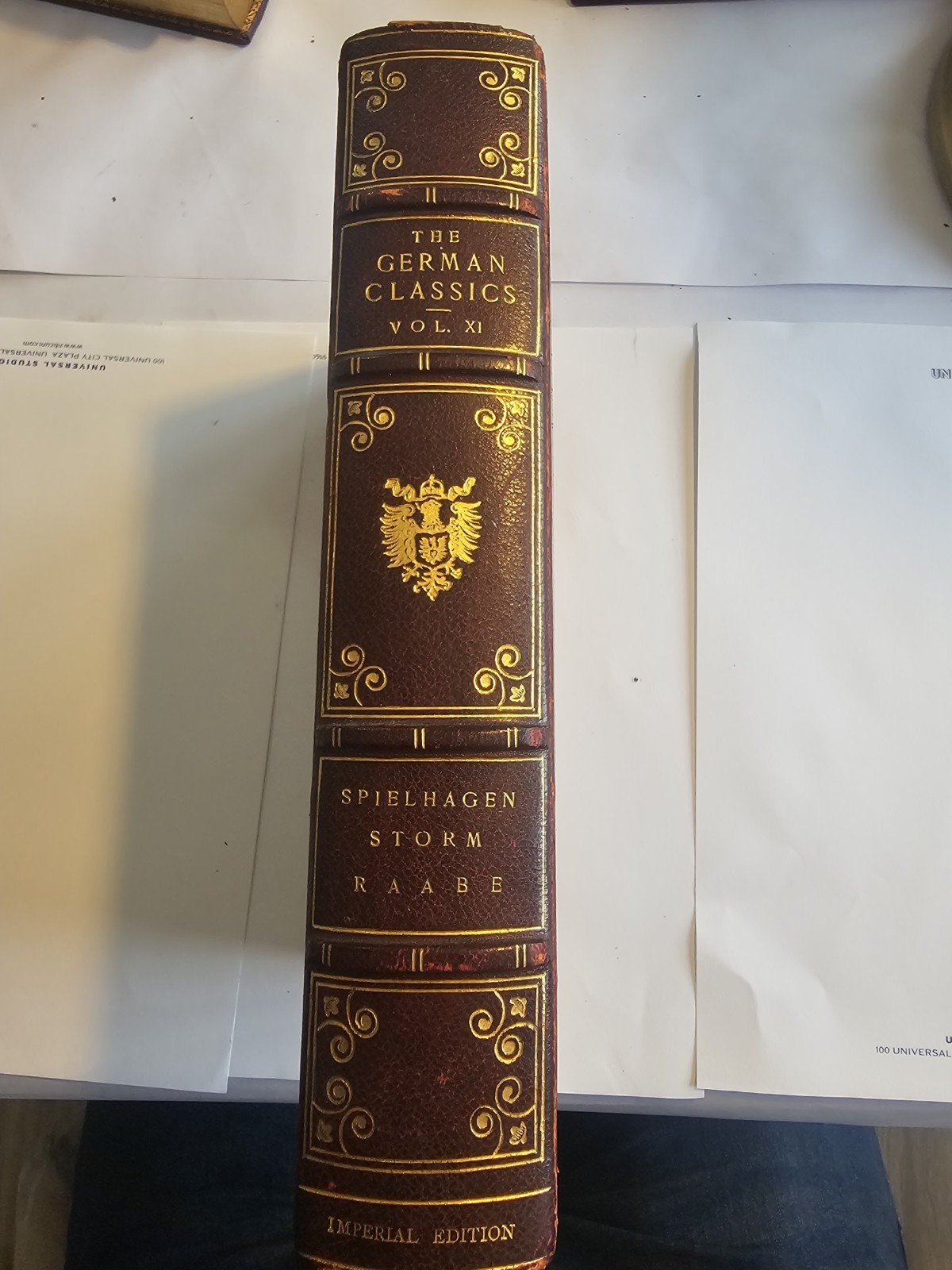Antique 1913 German Classics Vol XI Imperial Edition 18/500 Leather Gilt Rare