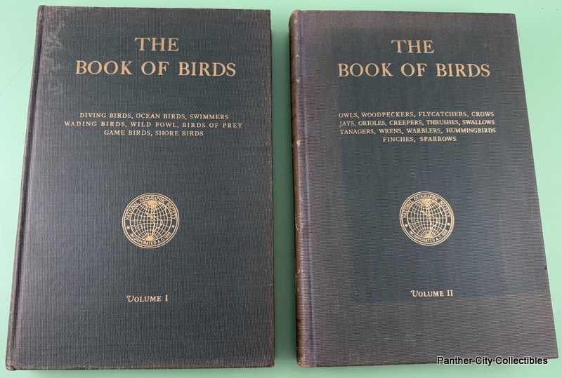 2v Set 1939 The Book Of Birds Ornithology Illustrated Reference Books