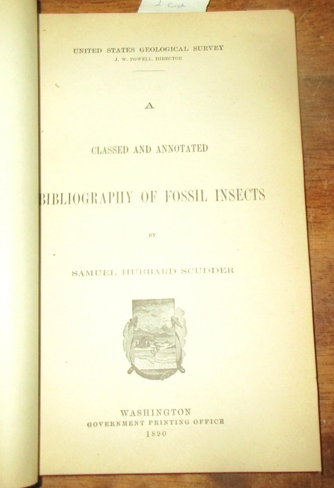 GEOLOGY PALEONTOLOGY 1890 ANNOTATED BIBLIOGRAPHY OF FOSSIL INSECTS By Scudder