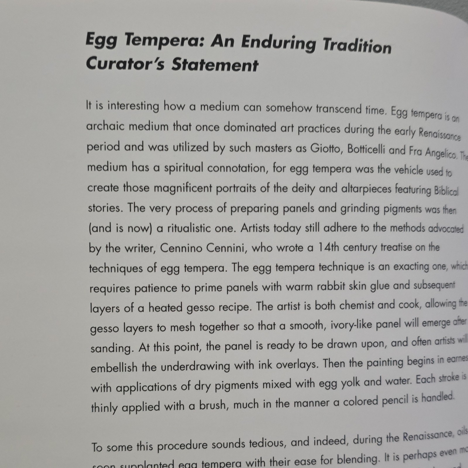 Egg Tempera Exhibition Catalog 2002 Miami Florida Diane Savino