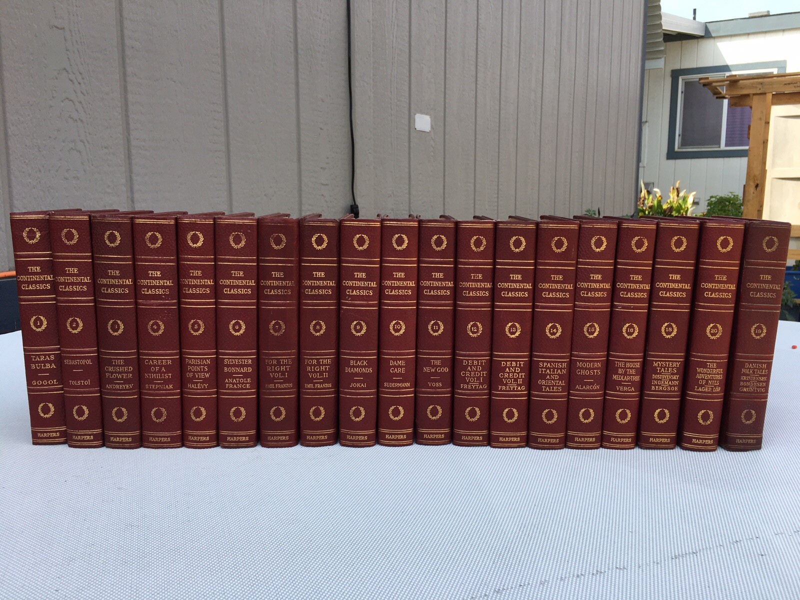 Lot of 19 Antique Books: Harper The Continental Classics Series
