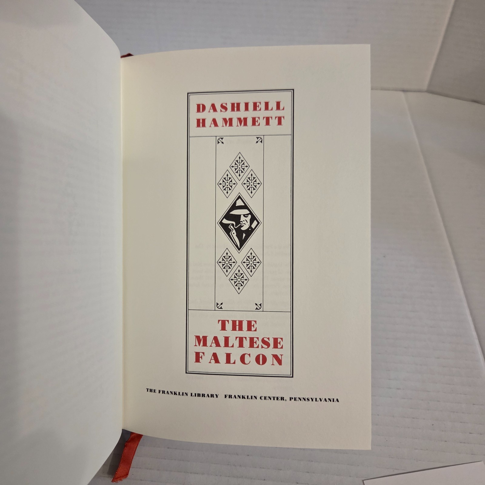 FIVE SPADES LEATHER VERSION Franklin Library The Maltese Falcon Dashiell Hammett