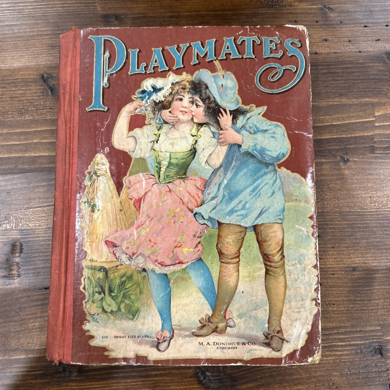 RARE Antique 1895-1910 Playmates Children’s Book M.A Donohue & Co 210 Bright Eye
