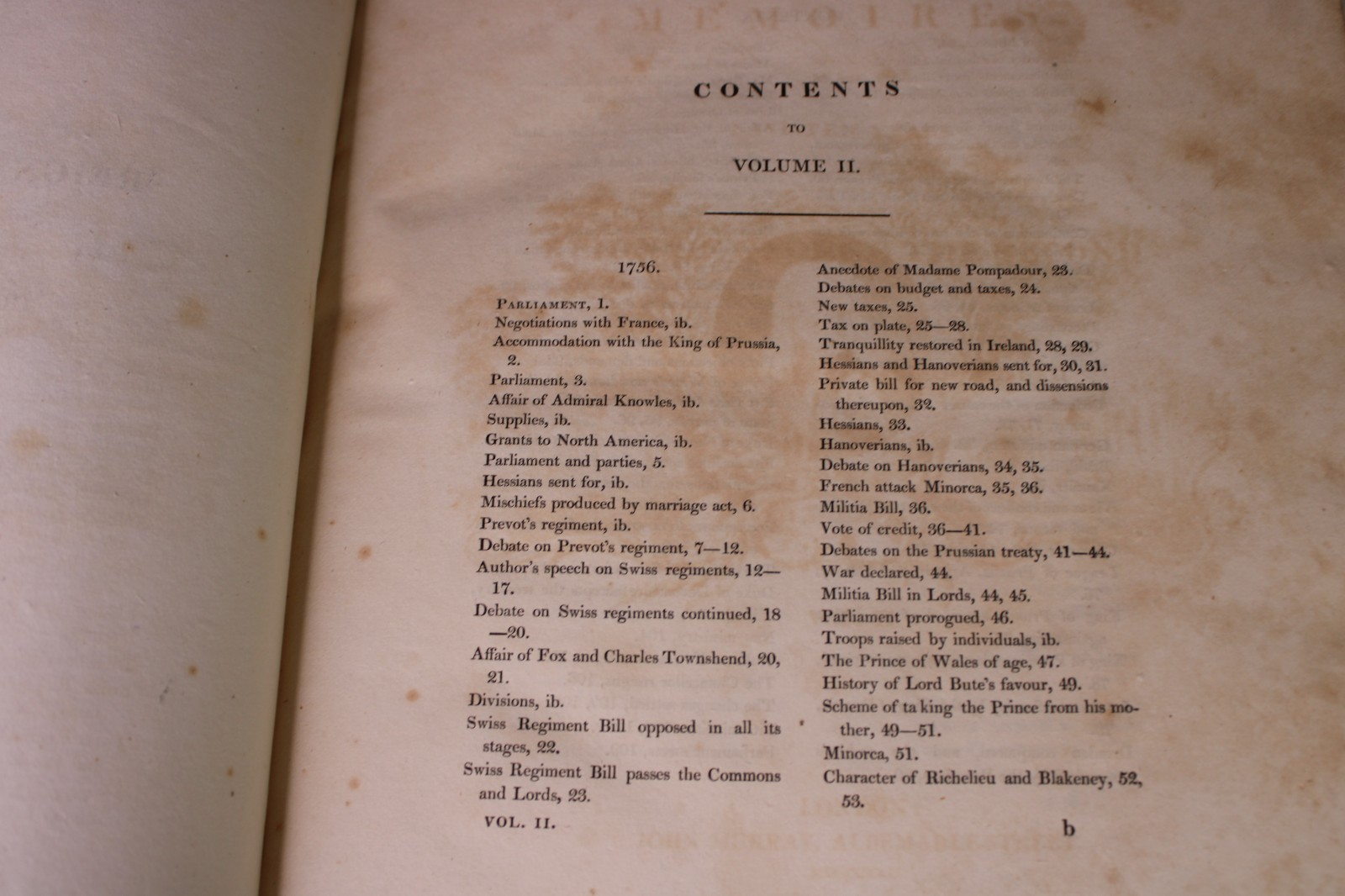 1822 2 Vol Memoirs Last 10 Years Reign George II Antique History Book Walpole