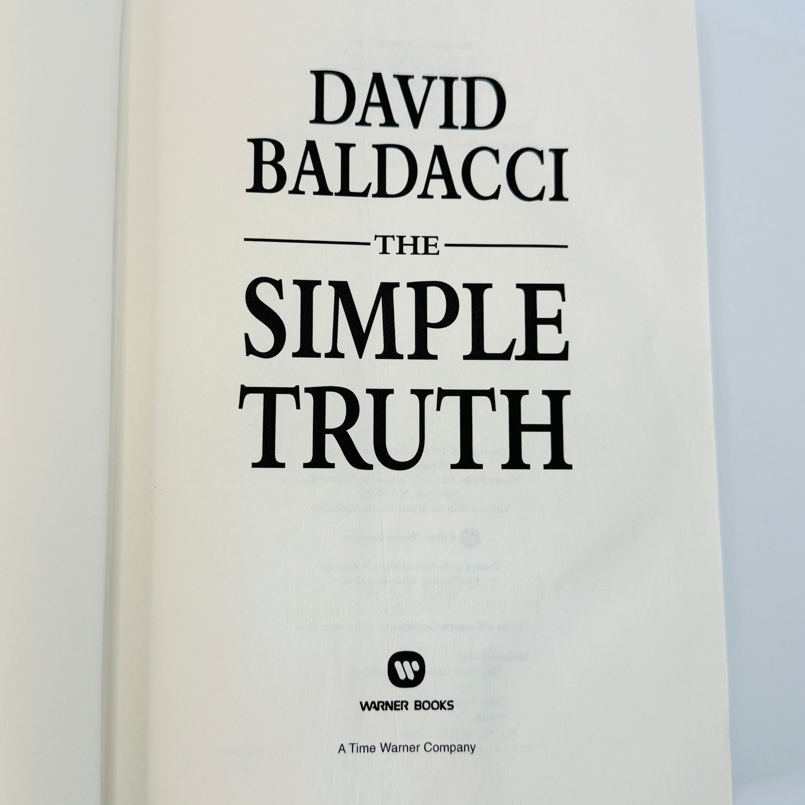 ? THE SIMPLE TRUTH – David Baldacci (1998) Signed 1st HC DJ