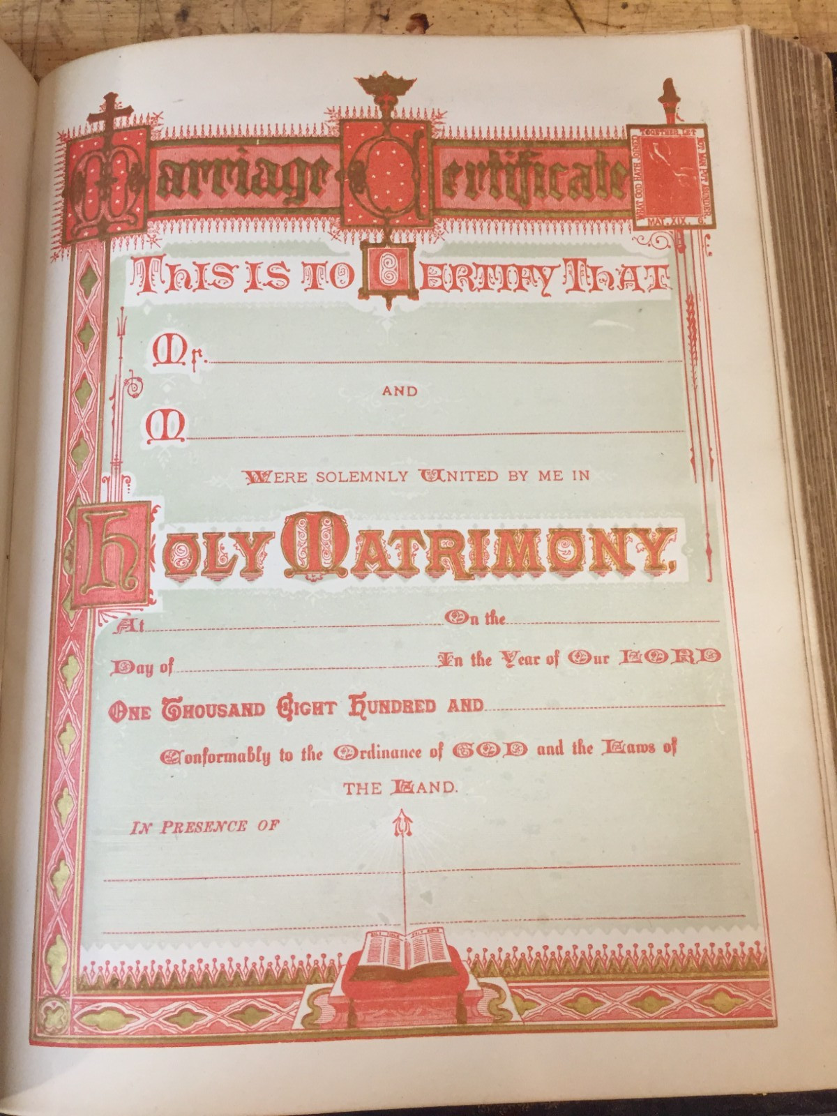 Antique Catholic Family Bible Latin Vulgate Douay Rheims Gospel Christianity