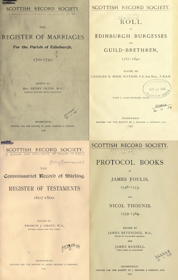 Scotland Scottish Records – Birth Marriage Death Burials – 52 Old Volumes on USB