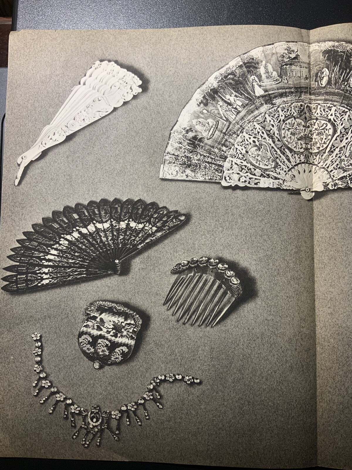 Fans Fashion Accessories Hair Comb 18.5″ x 12.5″ Print Removed from Book
