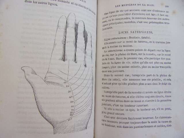 Chiromancy. Ad. Desbarrolles à Françis Wey. Les mystères de la main.