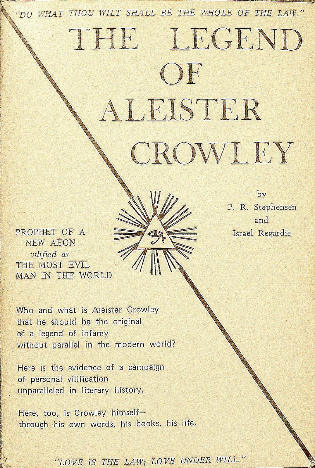 Aleister Crowley – The Legend – 1970, Revised And Enlarged – PB First Edition