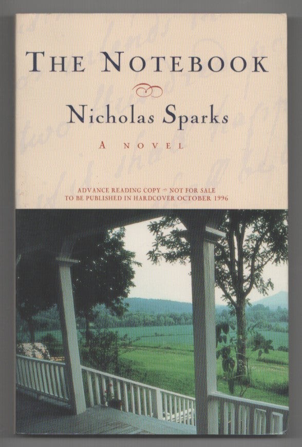 Nicholas SPARKS / THE NOTEBOOK Advance Reading Copy 1st Edition 1996 #207395