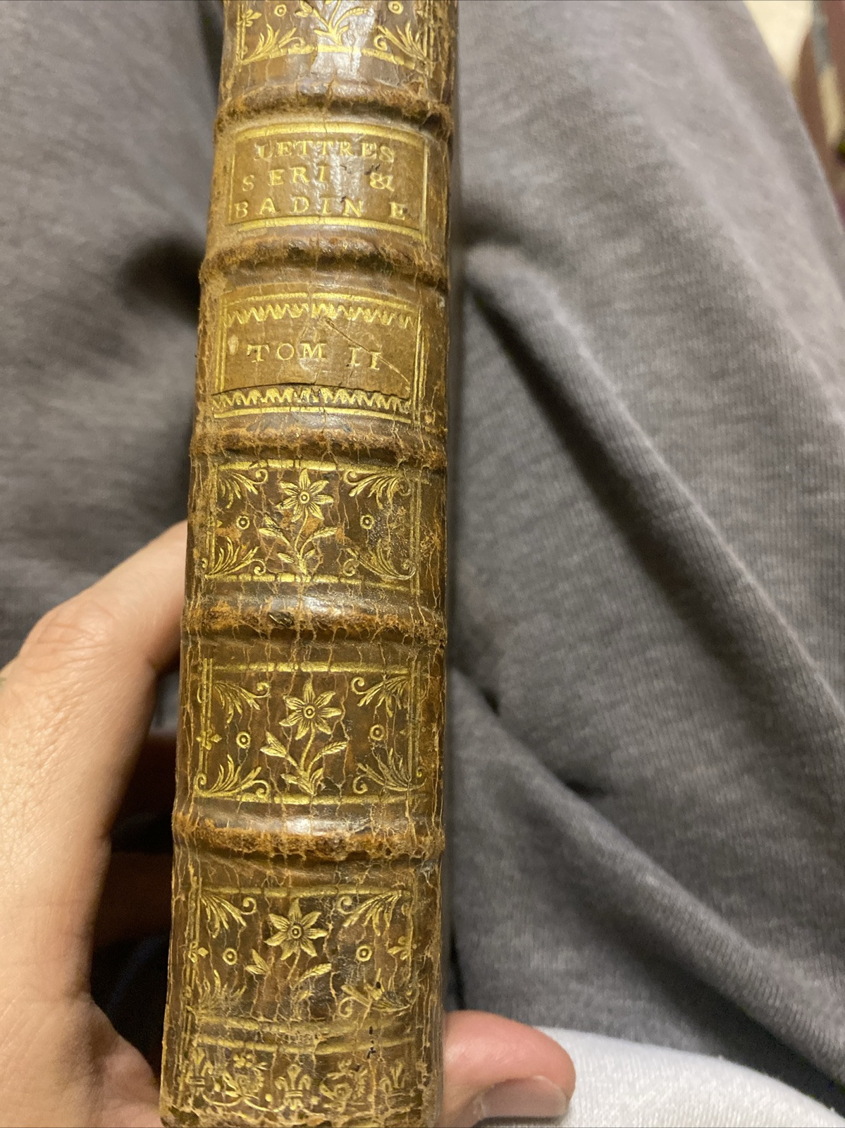 Lettres Serieuses Et Badines. 1729! Handheld Hardcover. Brown.