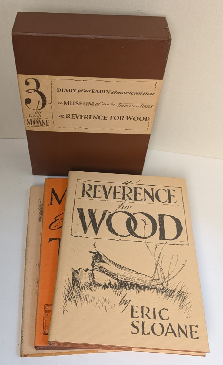 Eric Sloane: Diary, Museum, Reverence, Set of 3 Volumes in Slipcase 1965 HCDJ