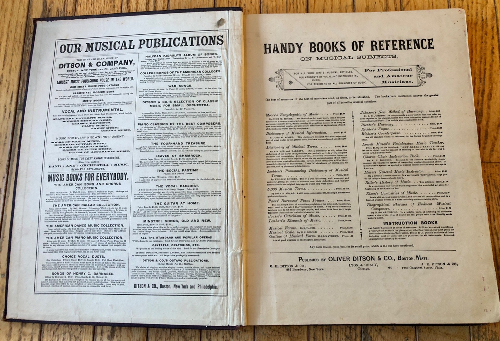 Antique – Vocal Collection – Oliver Ditson, Co. Sheet Music – RARE