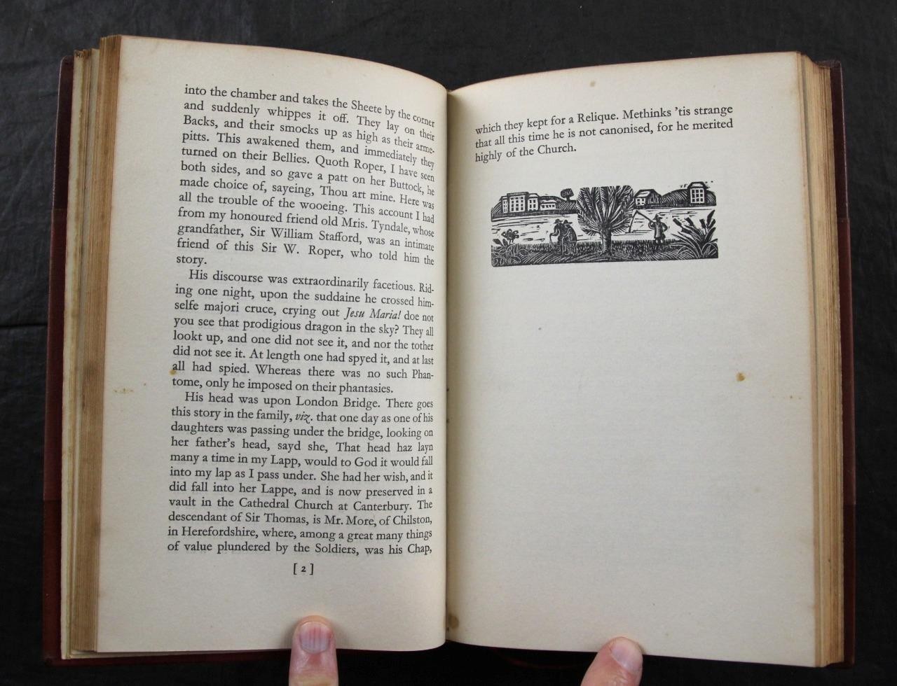 1931 JOHN COLLIER, SCANDAL & CREDULITIES of JOHN AUBREY, GILT MOROCCO BINDING