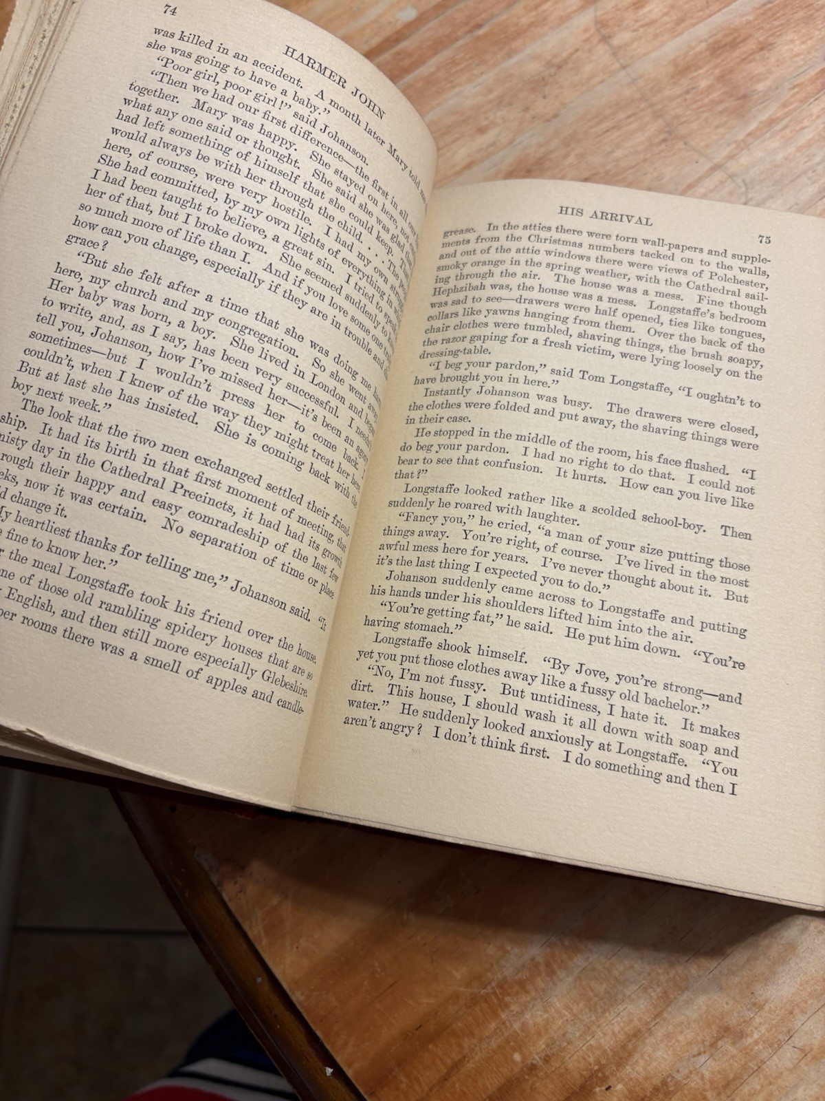 Antique Hardcover book 1926 Harmer John An Unworldly Story by Hugh Walpole