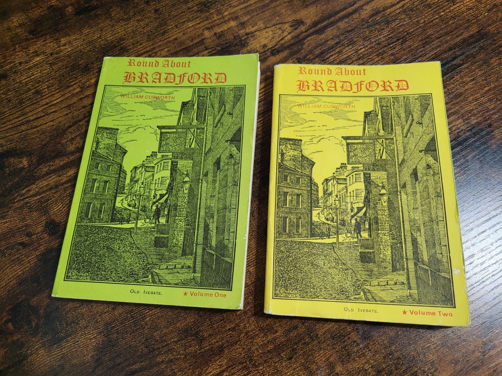 Vintage 1968 ROUND ABOUT BRADFORD 2 volumes Yorkshire England history Cudworth