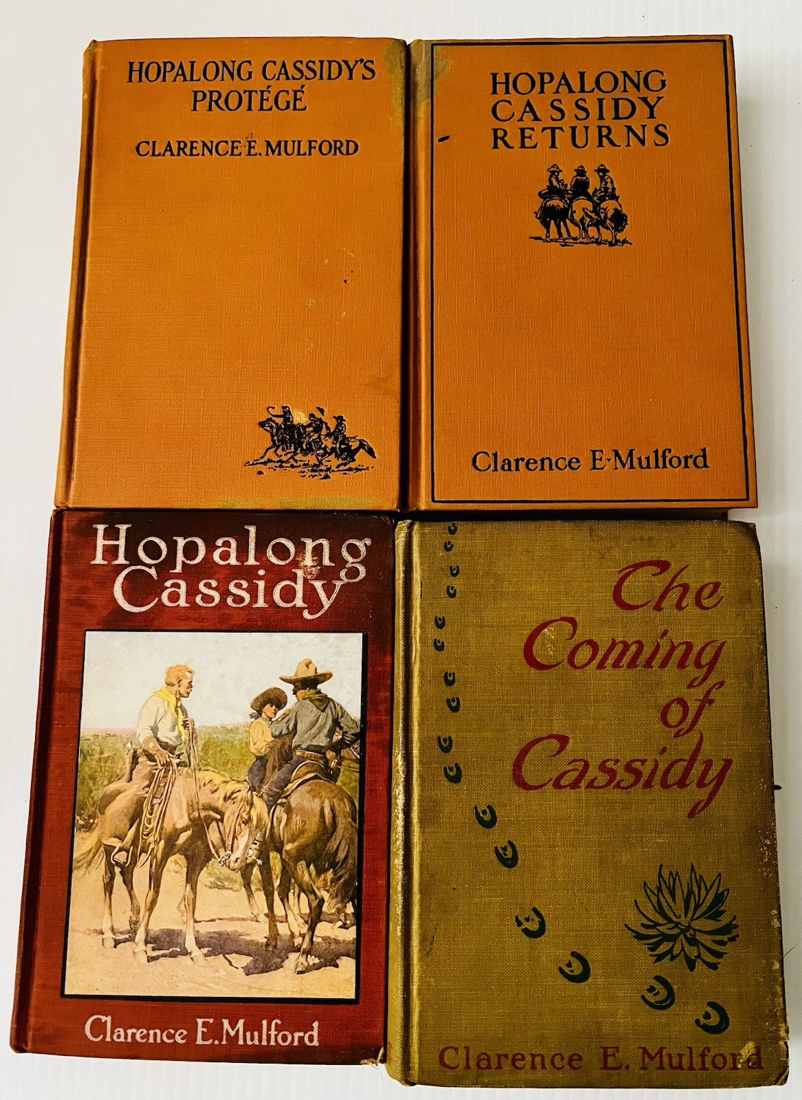 Hopalong Cassidy – 4 Vols By Clarence Mulford, Antique, Westerns,