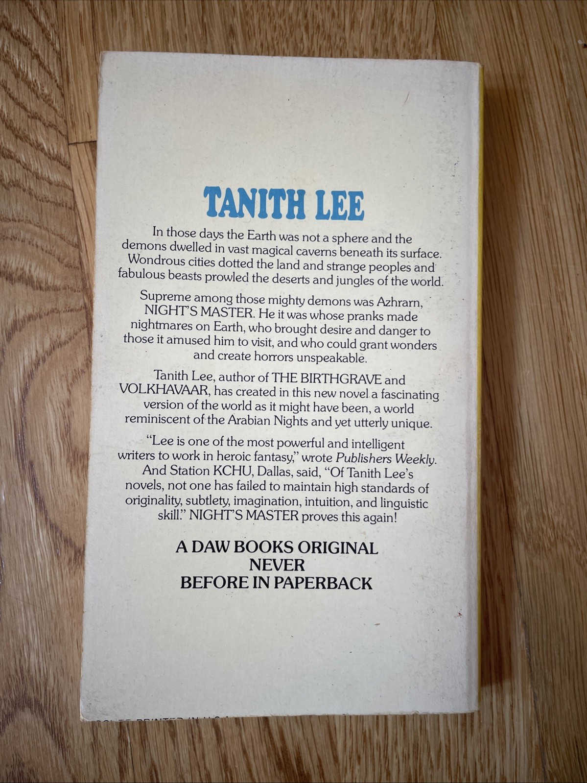 Night’s Master by Tanith Lee (1978, Mass Market)