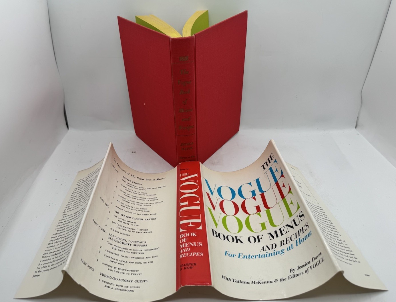 Vogue Book Of Menus And Recipes For Entertaining At Home Daves Jessica 1964 HD