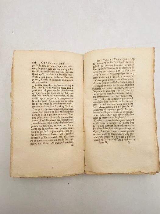 HOFFMANN – | Physical and chemical observations in which one finds – 1754