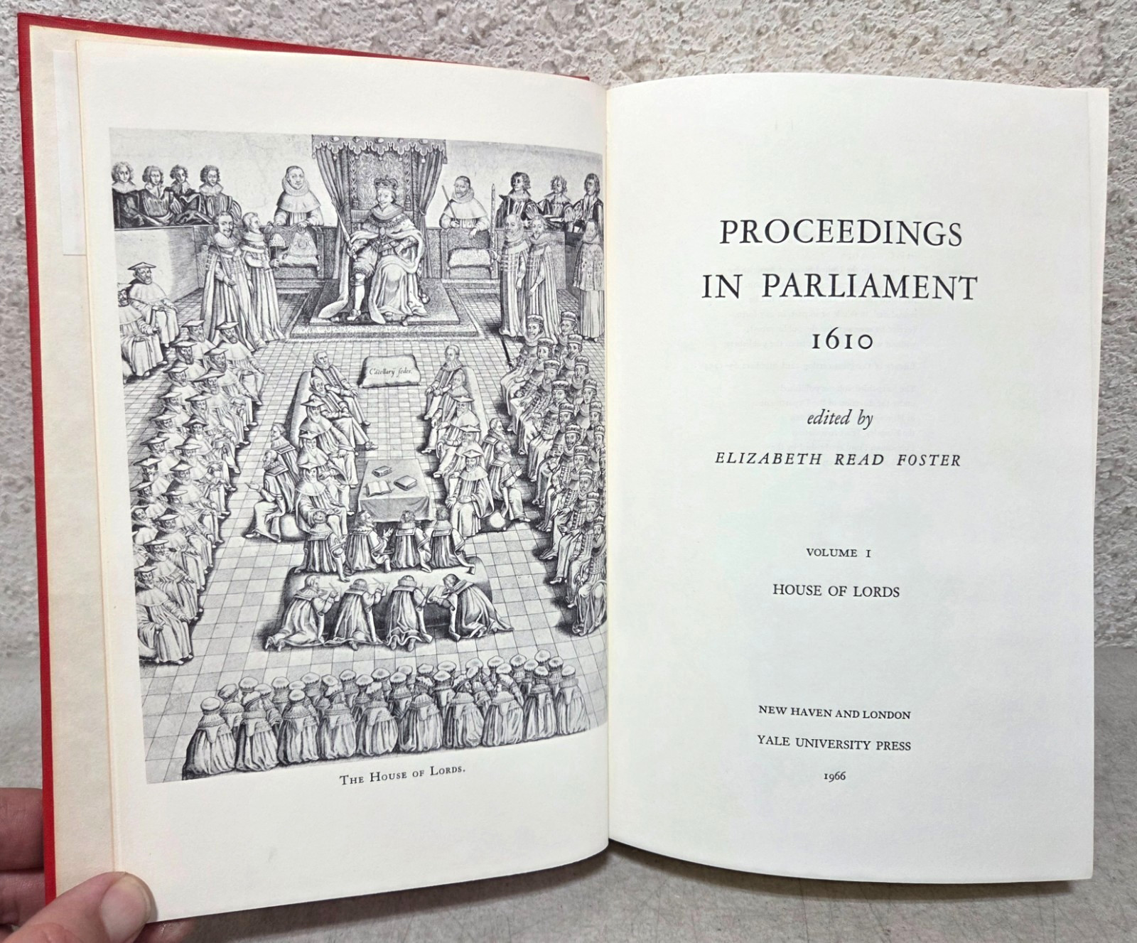 Proceedings In Parliament 1610 Volumes 1 2 Foster Hardcover Book Set 1966 Yale