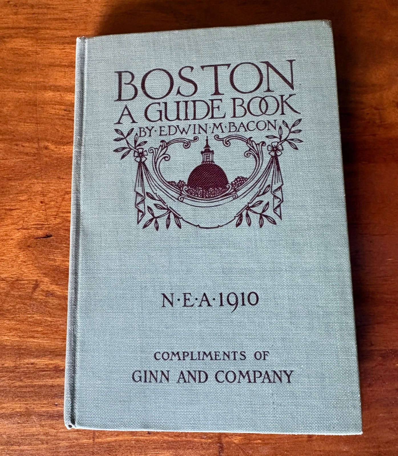 BOSTON A GUIDE BOOK BY EDWIN BACON 1910 HC WITH ILLUSTRATIONS AND MAPS EX