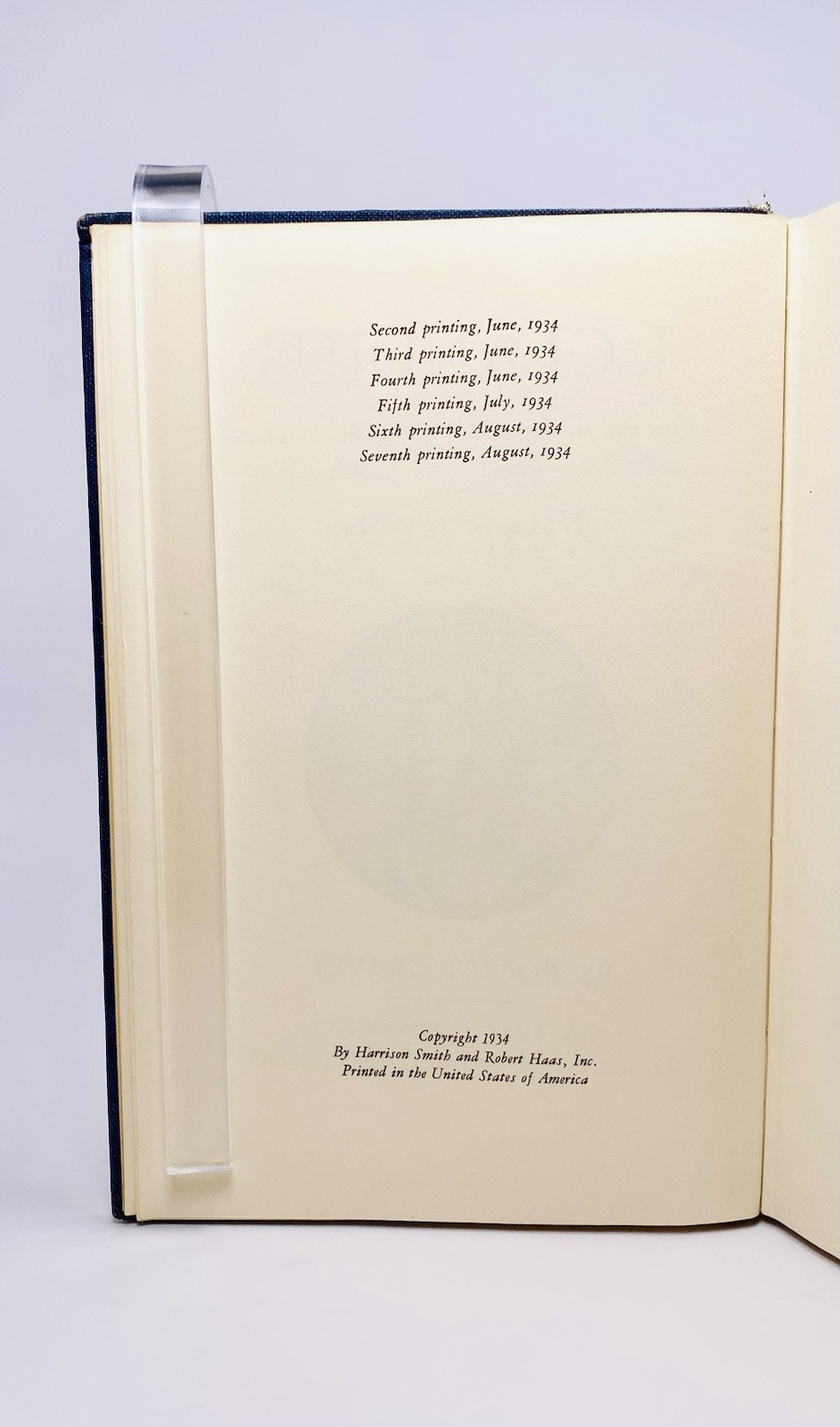 Robert GRAVES, I, CLAUDIUS, 1ST EDITION, 1934, Hardcover, CLOTH, Smith & Haas