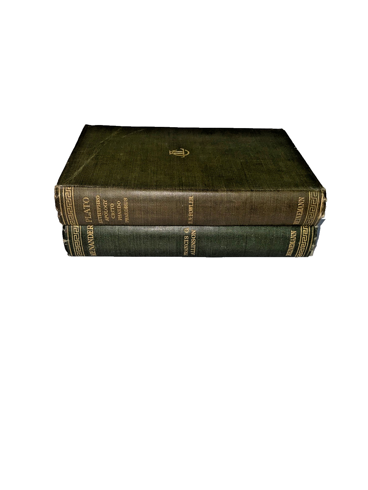 Bundle x2 Heinemann Collection Plato & Menander – 1921/1923