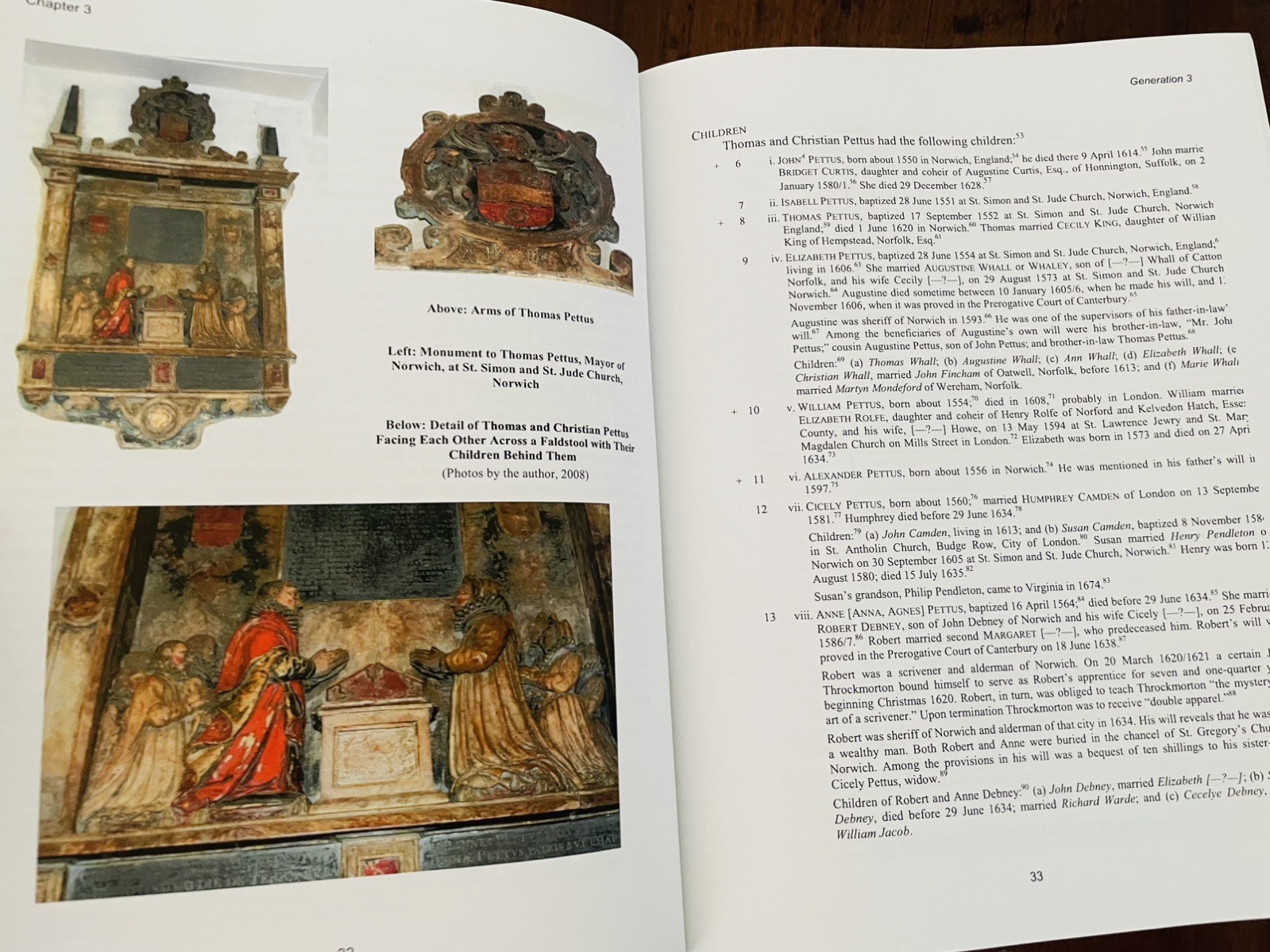 Thomas Petyous Of Norwich England & His Pettus Descendants Volume I