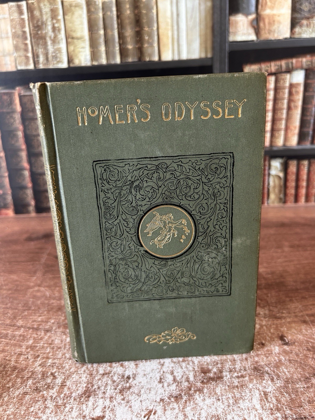 Homers Oddessy- Antique Green Hardcover – 1800s Thomas Y Crowell