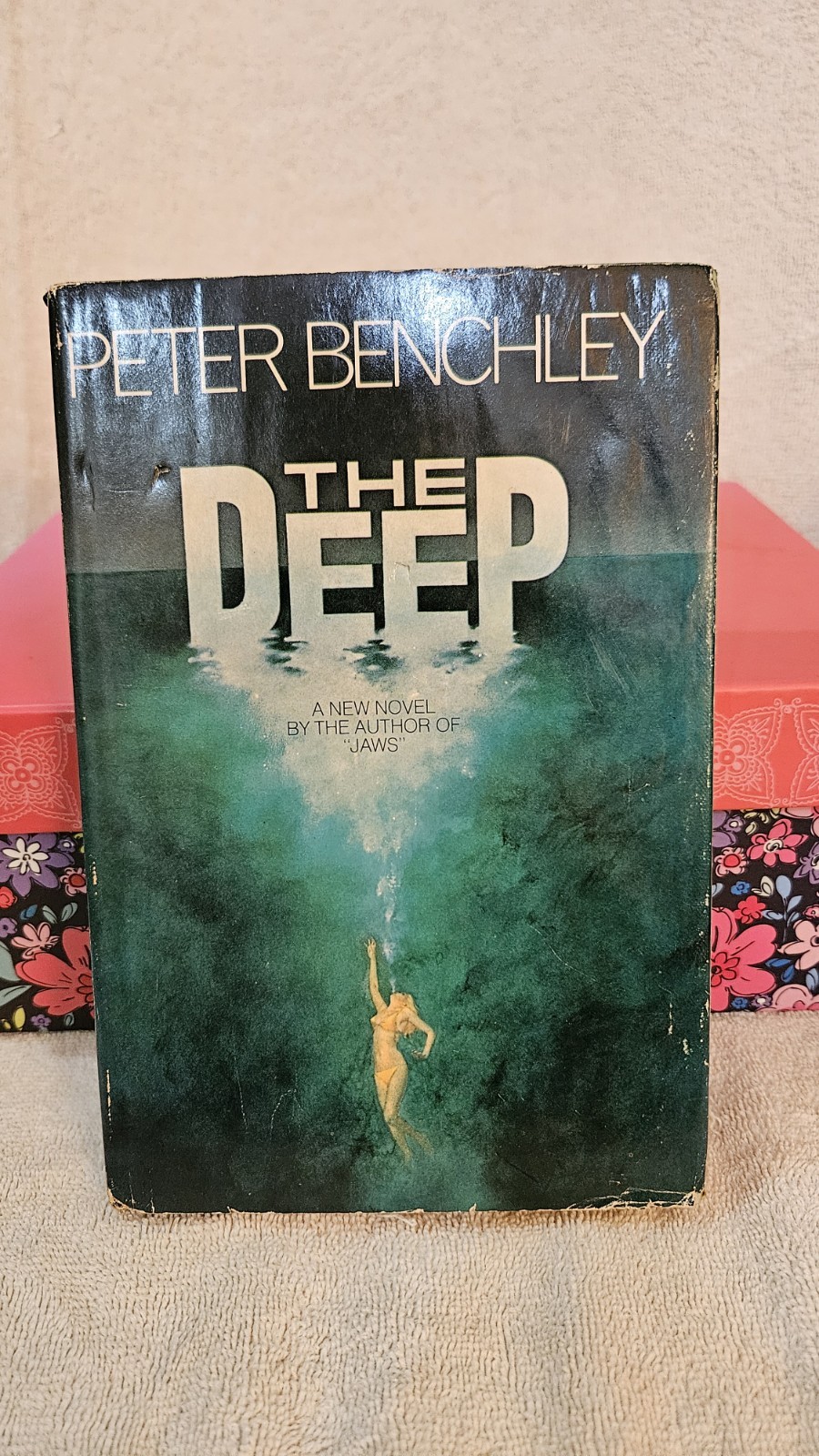 THE DEEP by Peter Benchley 1976 1st Edition Hardcover w/ DustJacket Good