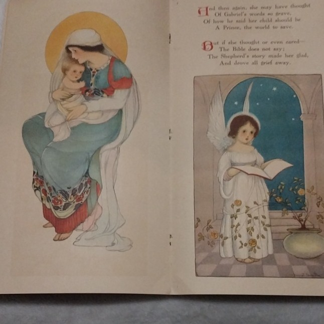 Stecher Lith. Co. The Manger Babe Illustrated Softcover Booklet 1916