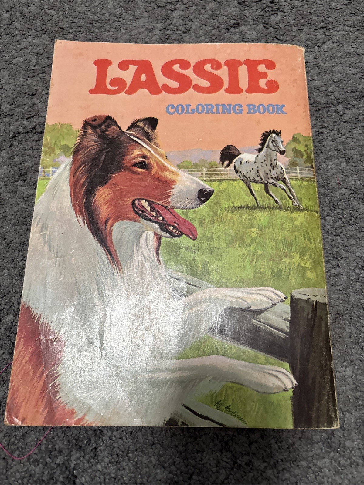 Vintage 1970 Whitman Publishing Lassie Dog Coloring Book