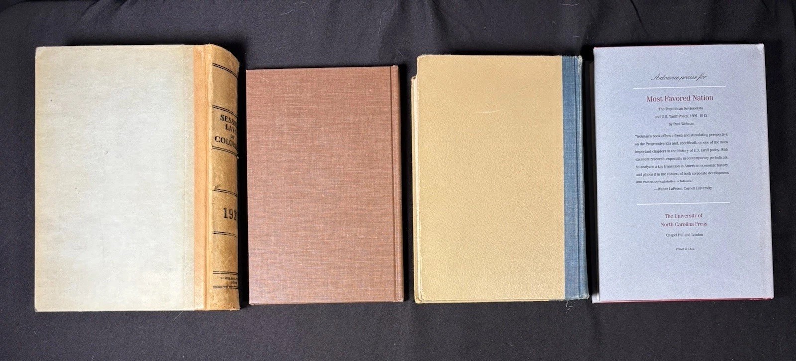 Vintage Law Politics Legal Book Lot Colorado Laws 1931 Tariff Policy 4 Books